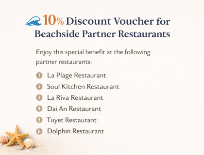 10% Discount Voucher for Beachside Partner Restaurants