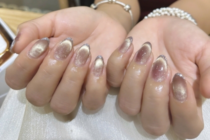 골드 캣아이 네일 